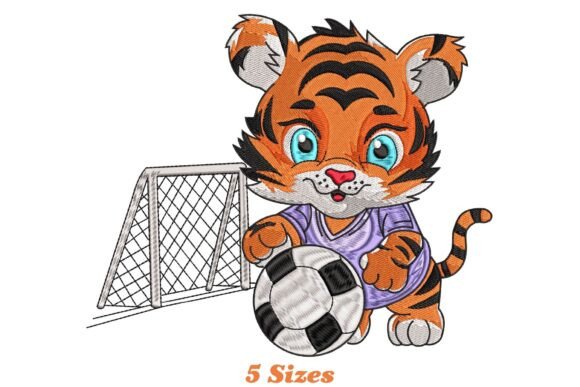 Tiger Playing Soccer Embroidery Review