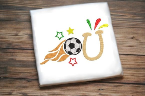 U Letter Soccer Ball Alphabet Review for Embroidery Projects